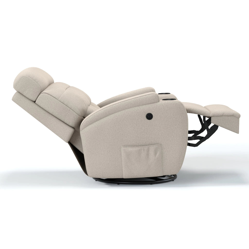 Poltrona Reclinável Elétrica Base Giro e Balanço Damie