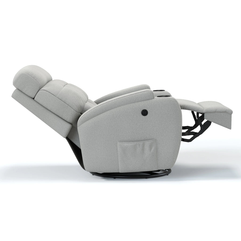 Poltrona Reclinável Elétrica Base Giro e Balanço Damie