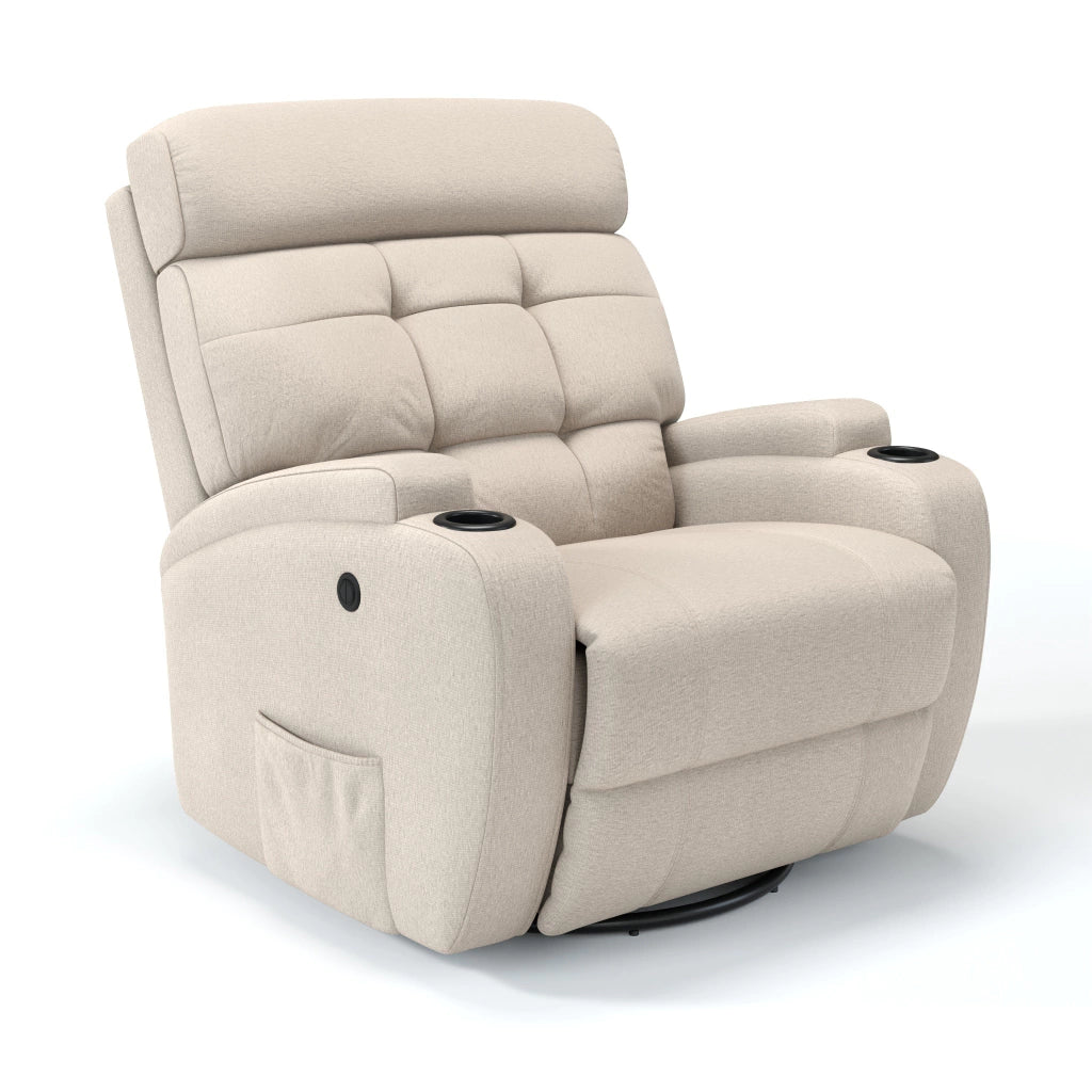 Poltrona Reclinável Elétrica Base Giro e Balanço Damie