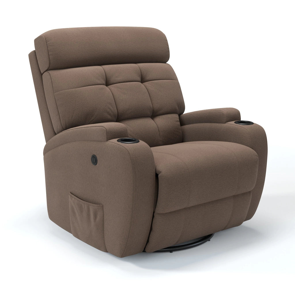 Poltrona Reclinável Elétrica Base Giro e Balanço Damie