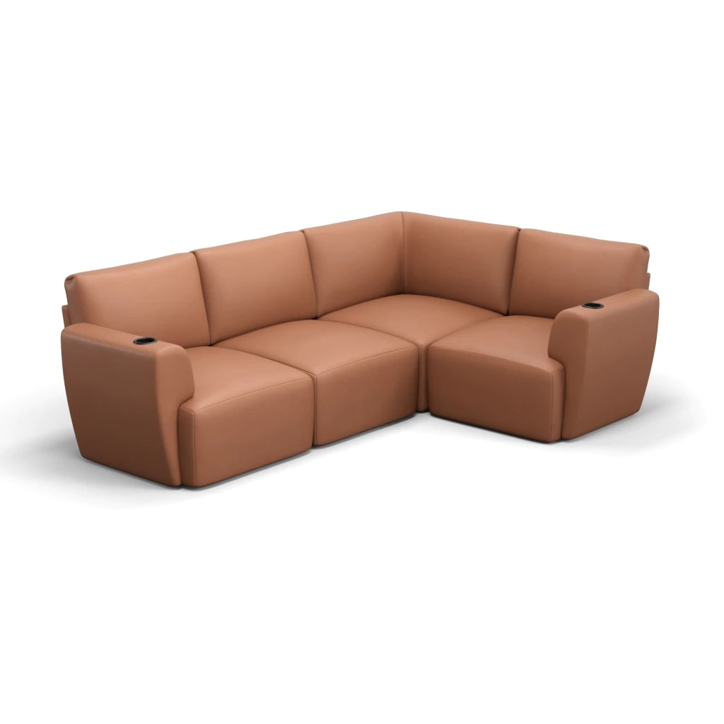 Sofá Damie Modular 4 Lugares em L + Apoio de Pé Grátis (Puff)