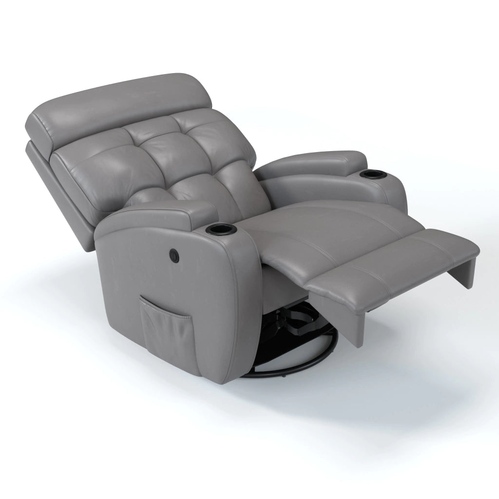 Poltrona Reclinável Elétrica Base Giro e Balanço Damie