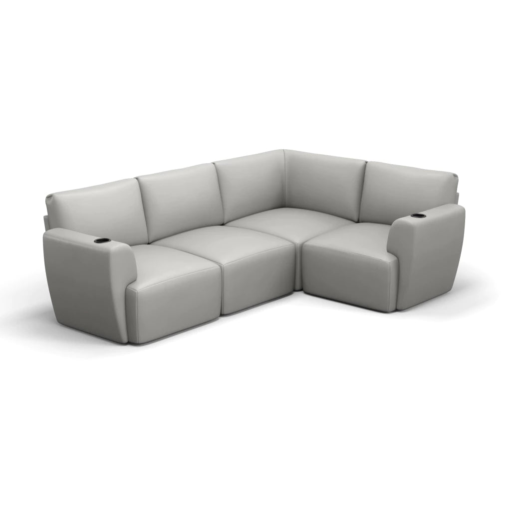 Sofá Damie Modular 4 Lugares em L + Apoio de Pé Grátis (Puff)