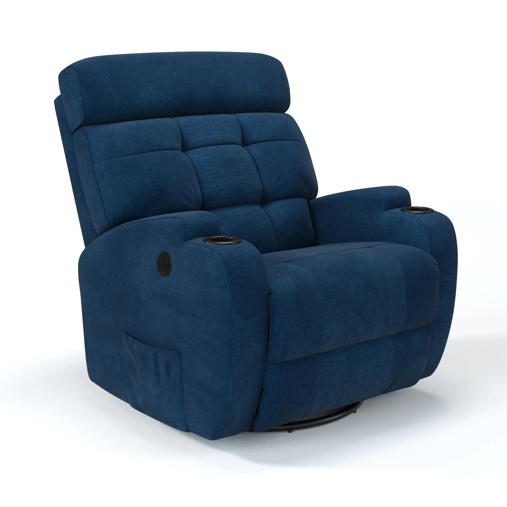 Poltrona Reclinável Elétrica Base Giro e Balanço Damie