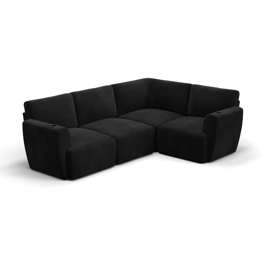 Sofá Damie Na Caixa Modular 4 Lugares em L + Apoio de Pé Grátis (Puff)