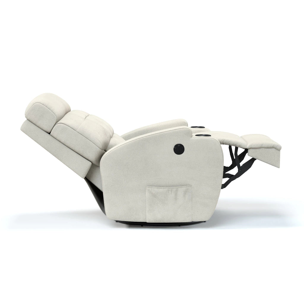 Poltrona Reclinável Elétrica Base Giro e Balanço Damie