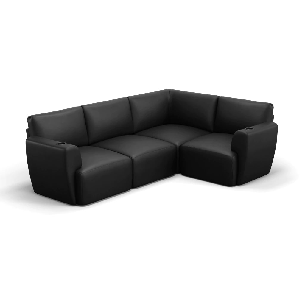 Sofá Damie Na Caixa Modular 4 Lugares em L + Apoio de Pé Grátis (Puff)