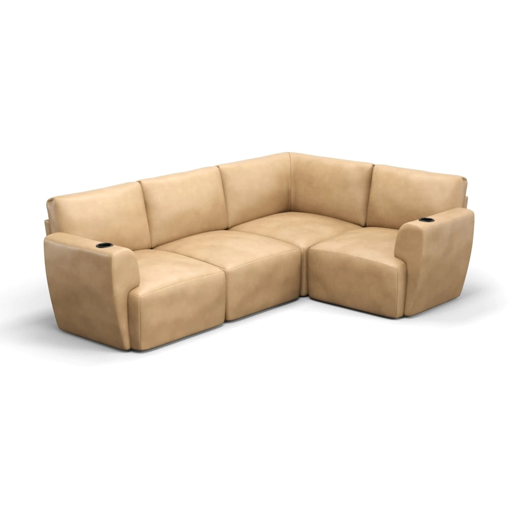 Sofá Damie Na Caixa Modular 4 Lugares em L + Apoio de Pé Grátis (Puff)