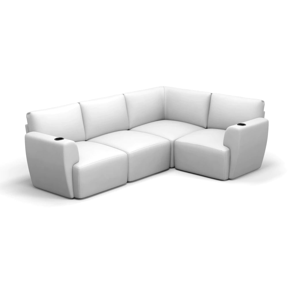 Sofá Damie Modular 4 Lugares em L + Apoio de Pé Grátis (Puff)