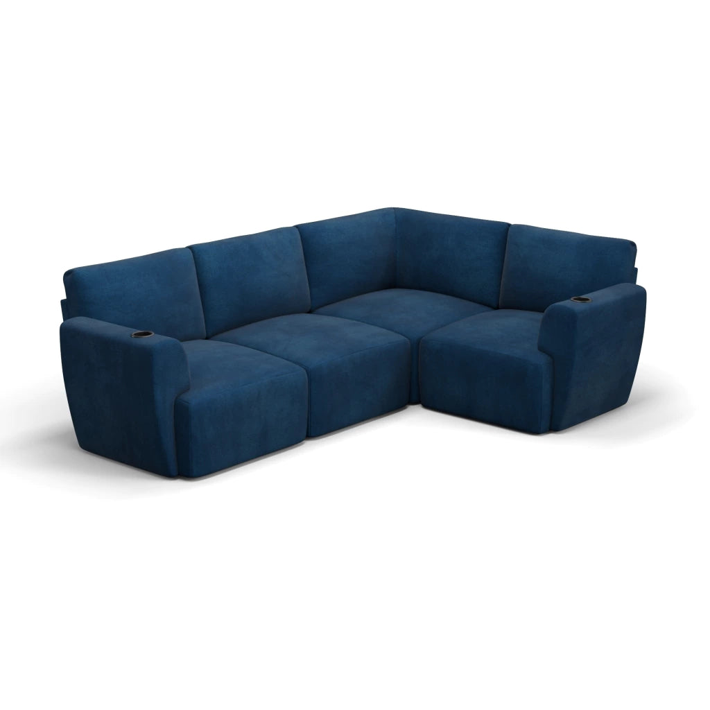 Sofá Damie Na Caixa Modular 4 Lugares em L + Apoio de Pé Grátis (Puff)