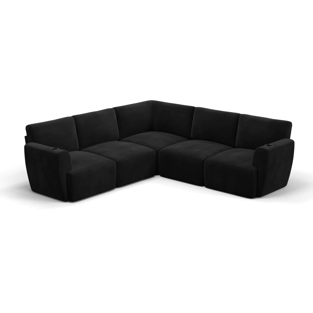 Sofá Damie Na Caixa Modular 5 Lugares em L + Apoio de Pé Grátis (Puff)