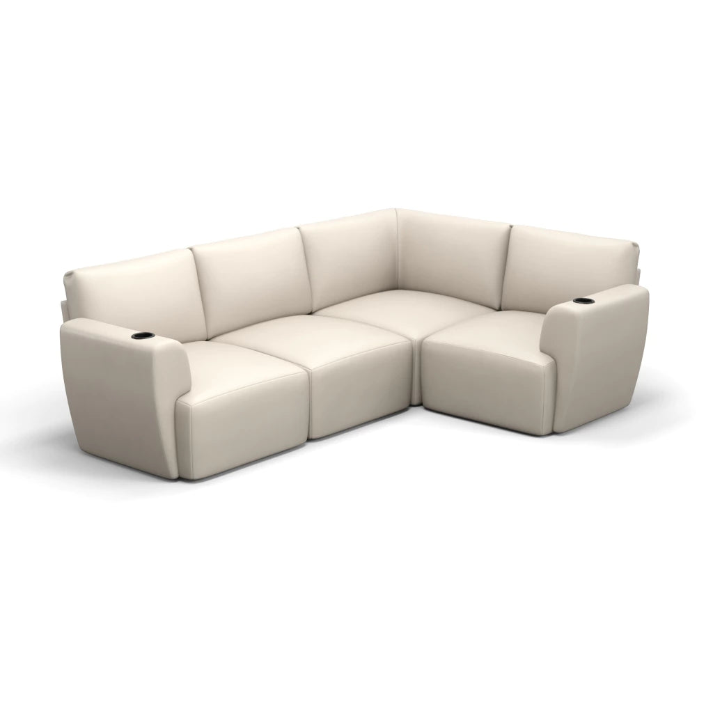 Sofá Damie Modular 4 Lugares em L + Apoio de Pé Grátis (Puff)