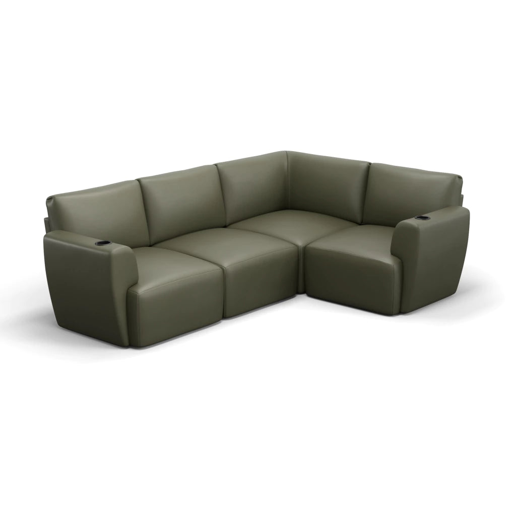 Sofá Damie Modular 4 Lugares em L + Apoio de Pé Grátis (Puff)