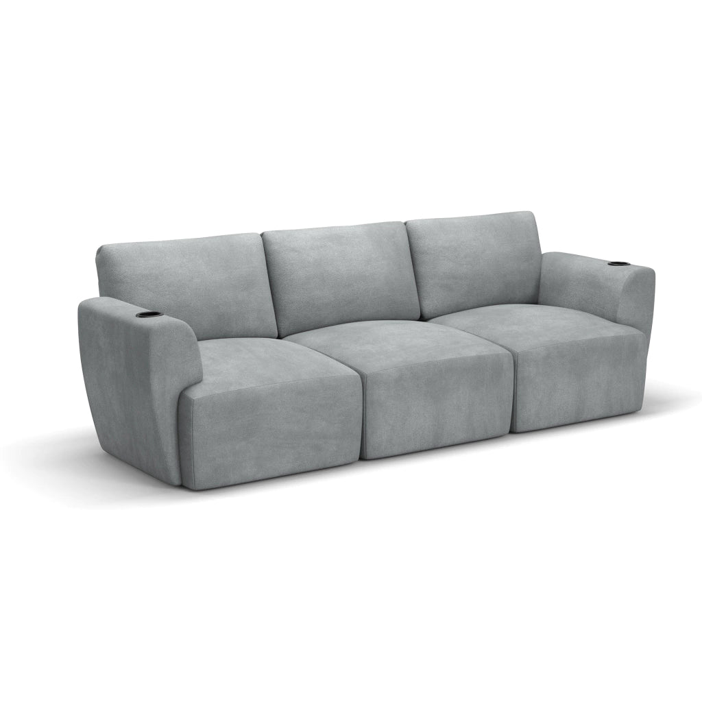 Sofá Damie Na Caixa Modular 3 Lugares + Apoio de Pé Grátis (Puff)