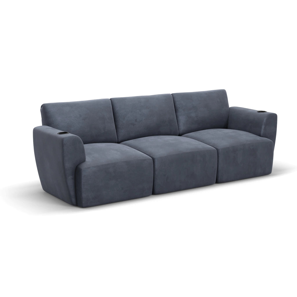 Sofá Damie Na Caixa Modular 3 Lugares + Apoio de Pé Grátis (Puff)