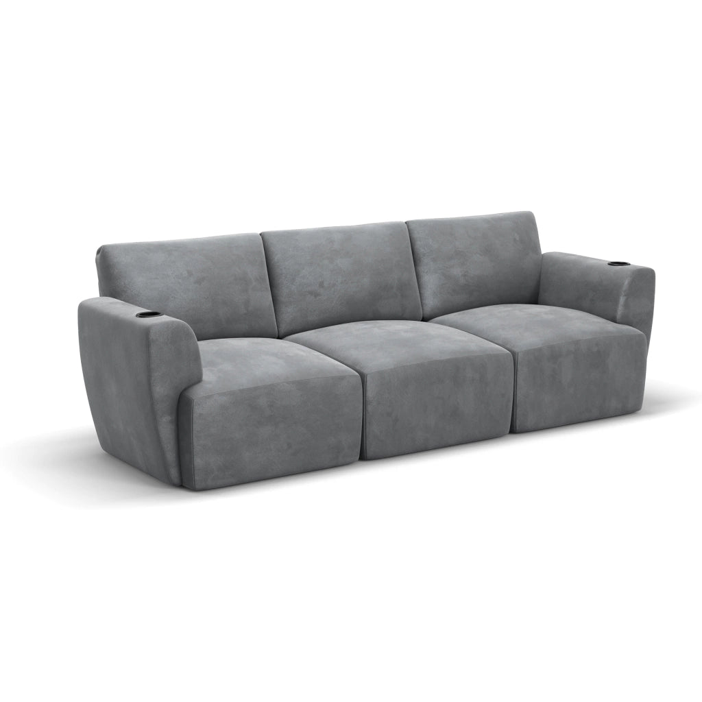 Sofá Damie Na Caixa Modular 3 Lugares + Apoio de Pé Grátis (Puff)