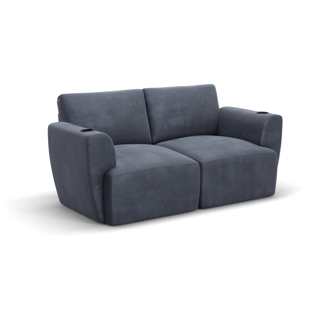 Sofá Damie Na Caixa Modular 2 Lugares + Apoio de Pé Grátis (Puff)