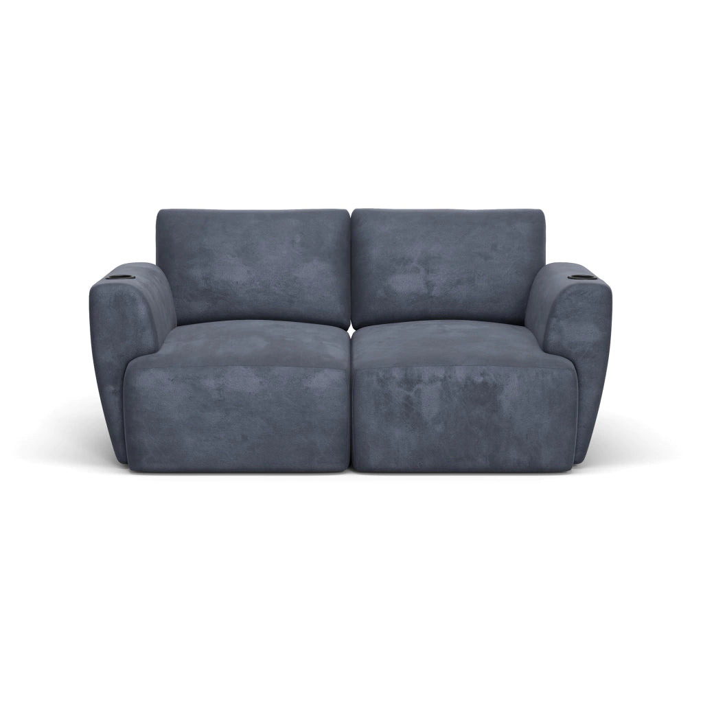 Sofá Damie Na Caixa Modular 2 Lugares + Apoio de Pé Grátis (Puff)