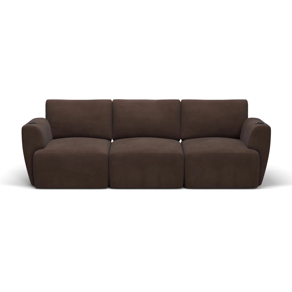 Sofá Damie Na Caixa Modular 3 Lugares + Apoio de Pé Grátis (Puff)