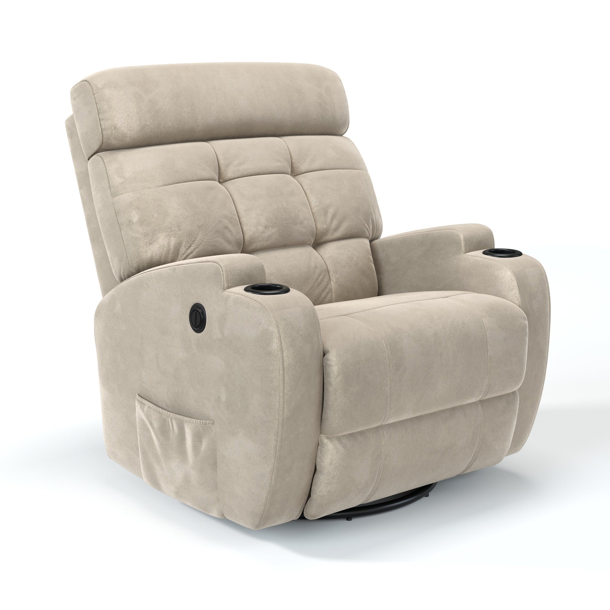 Poltrona Reclinável Elétrica Base Giro e Balanço Damie