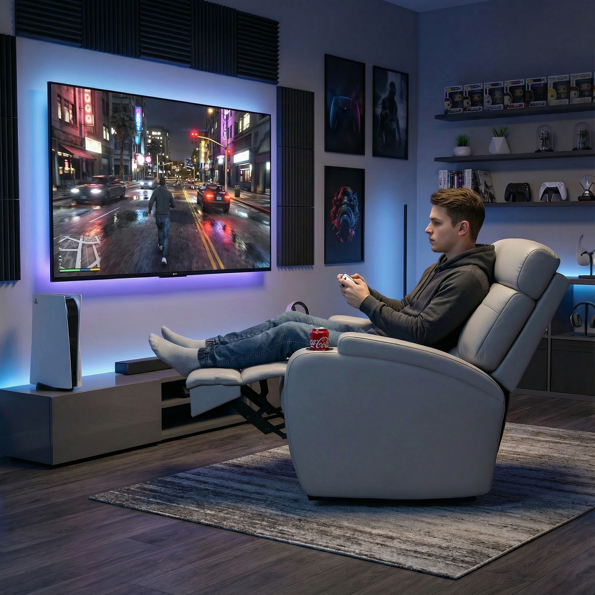 Poltrona Reclinável Damie Manual Fixa com Gatilho