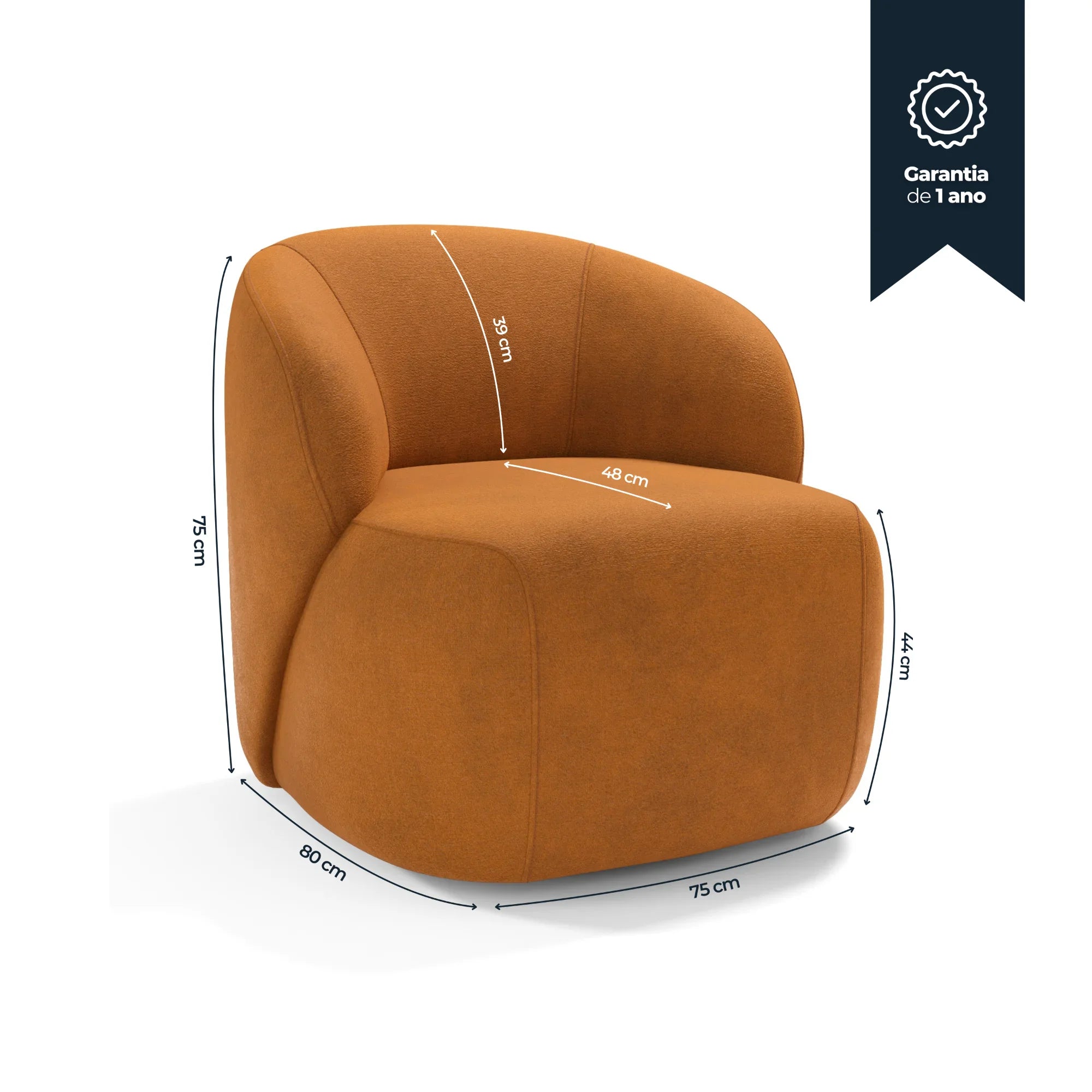 Poltrona Giratória Decorativa Moon