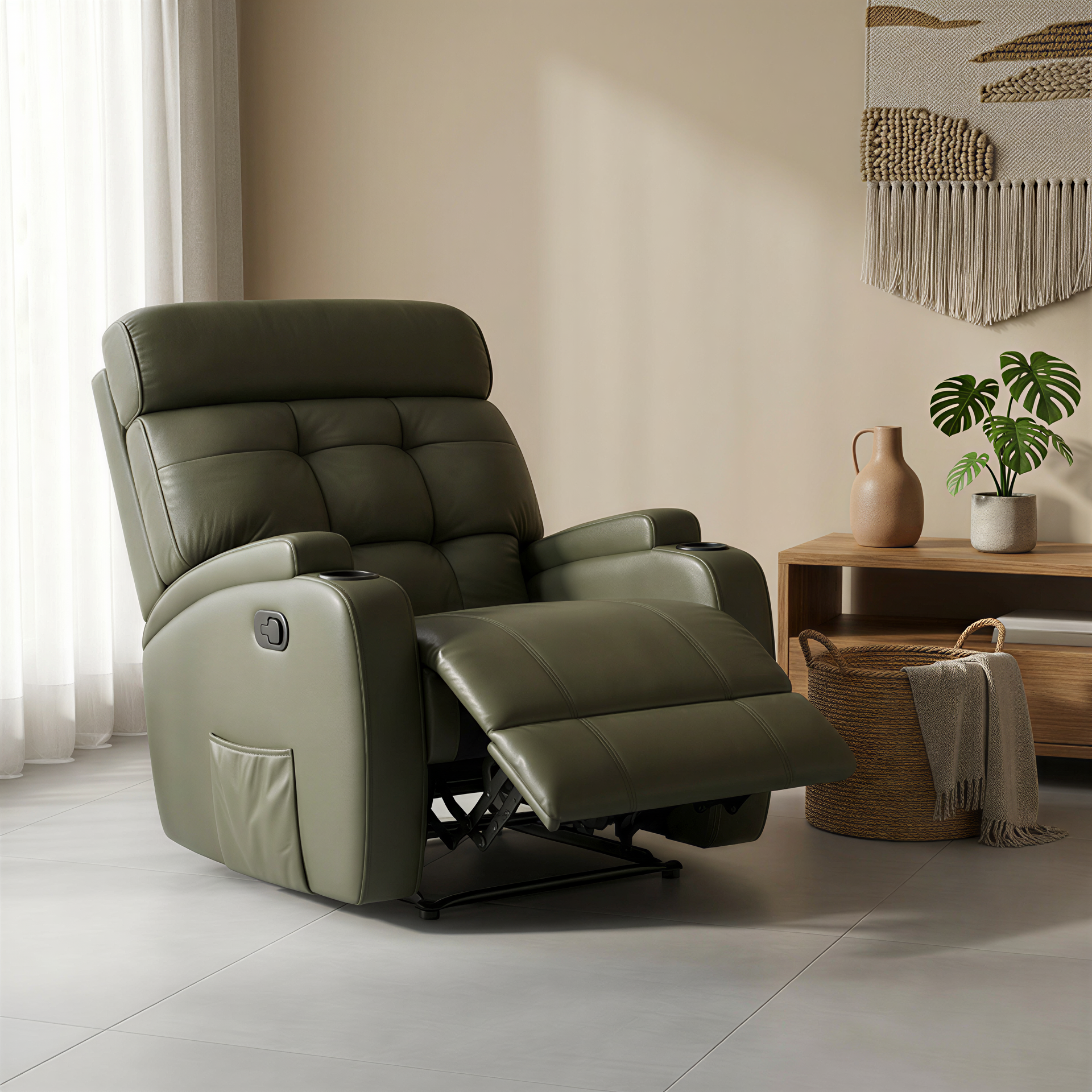 Poltrona Reclinável Manual Base Fixa com Gatilho Damie