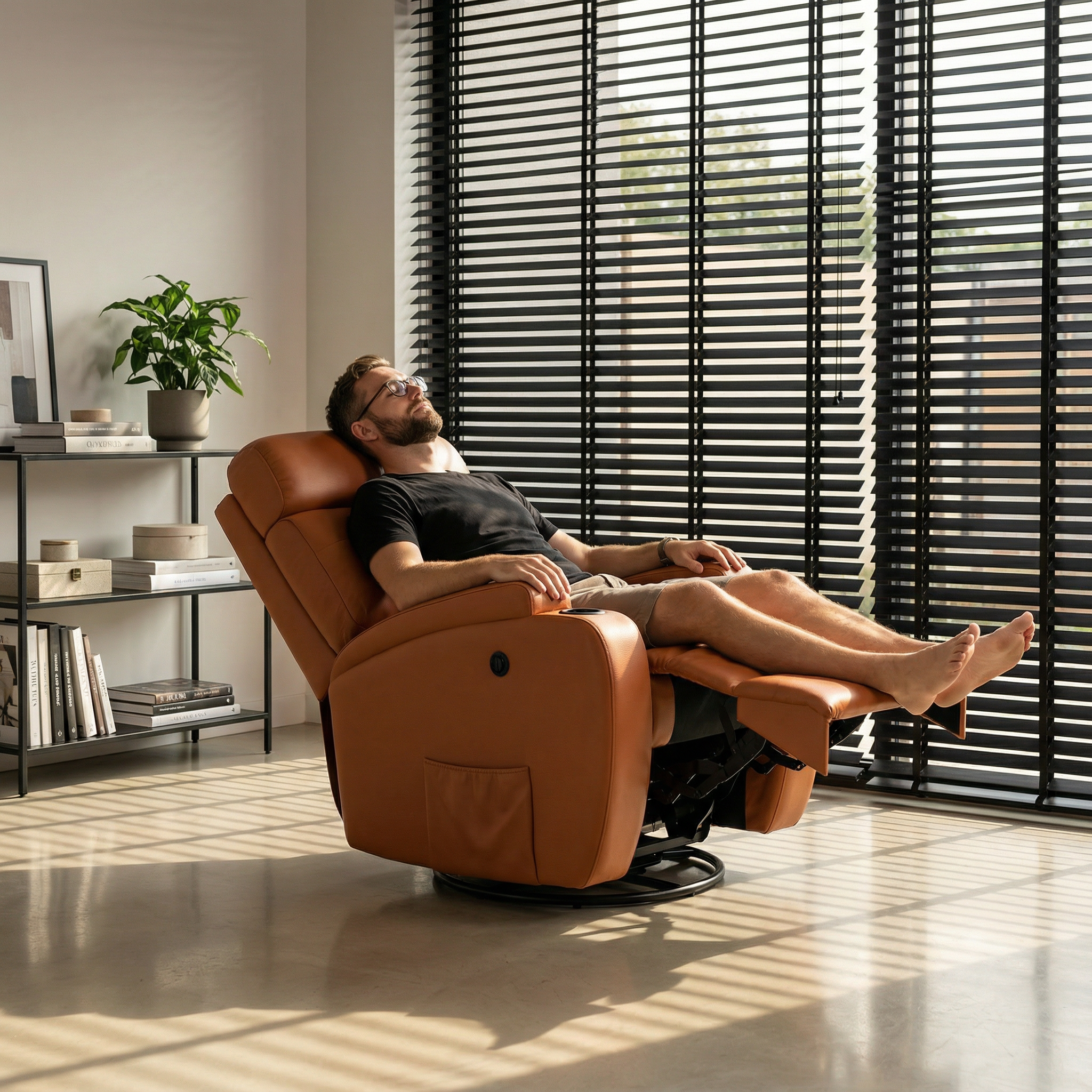 Poltrona Reclinável Damie Elétrica Giro e Balanço