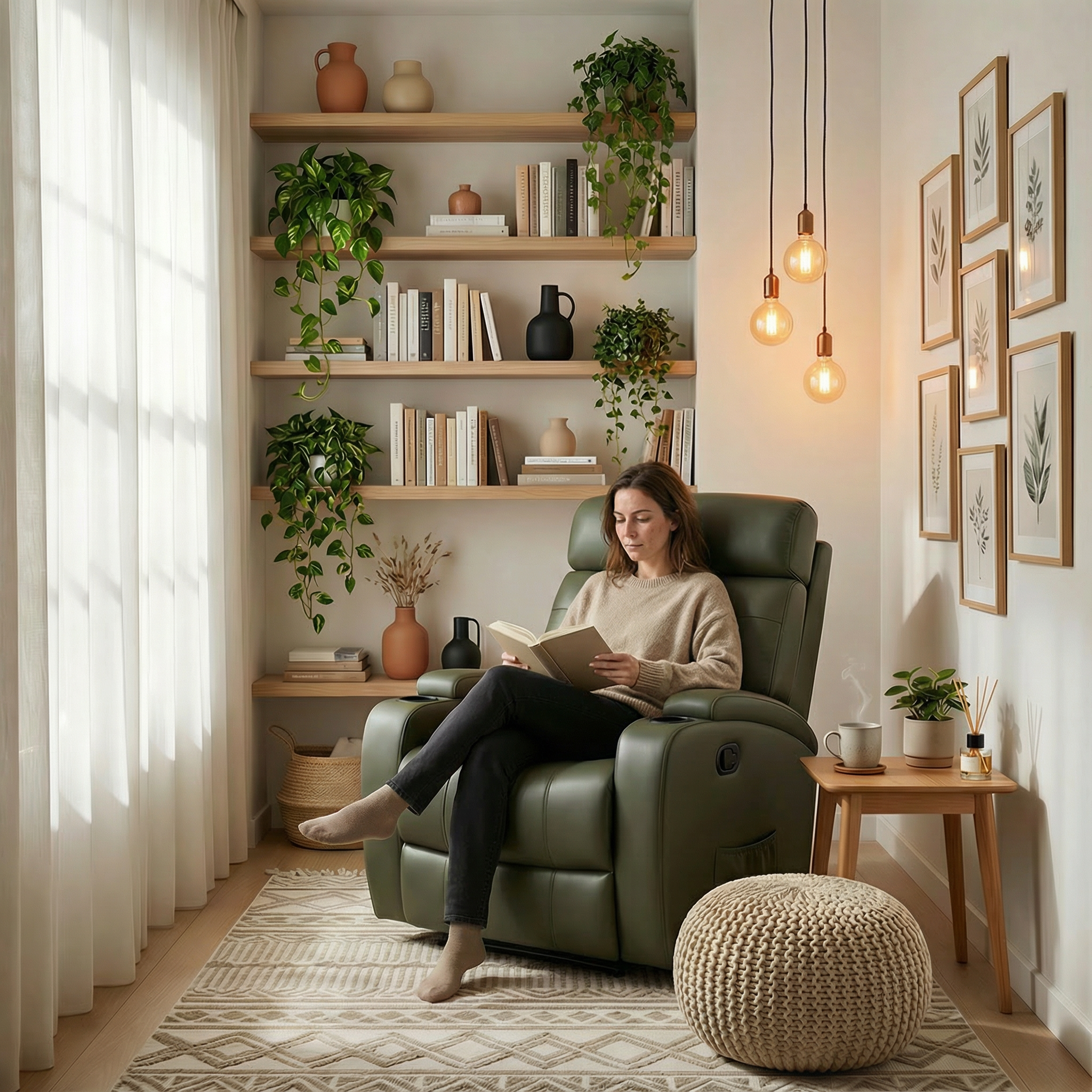 Poltrona Reclinável Damie Manual Fixa com Gatilho