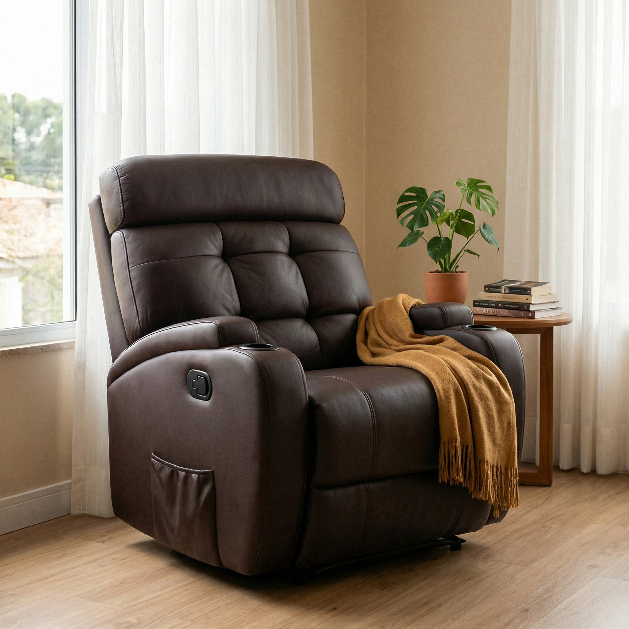 Poltrona Reclinável Manual Base Fixa com Gatilho Damie