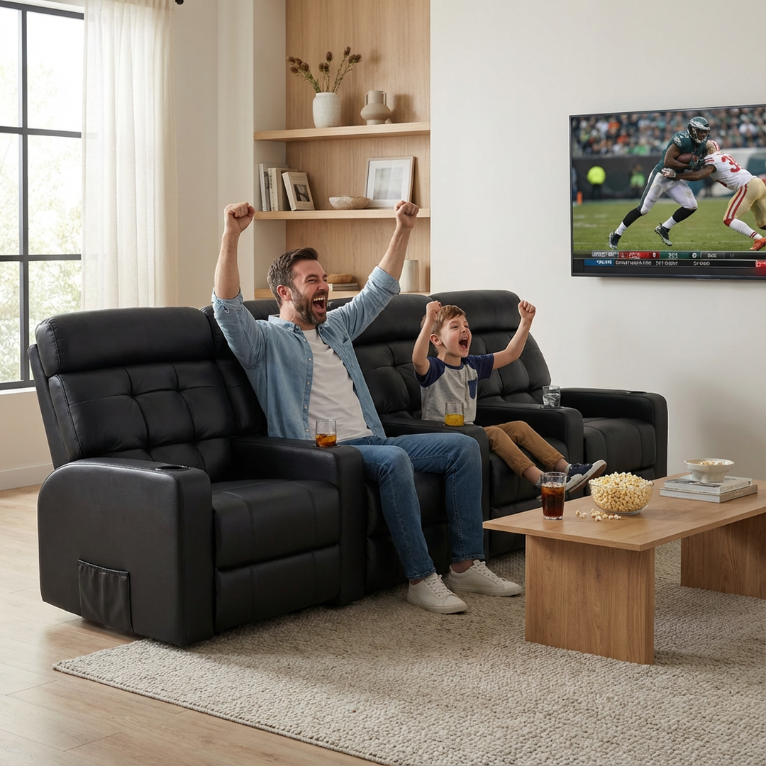 Poltrona Cinema Damie 4 Lugares COM Braço no meio - Manual