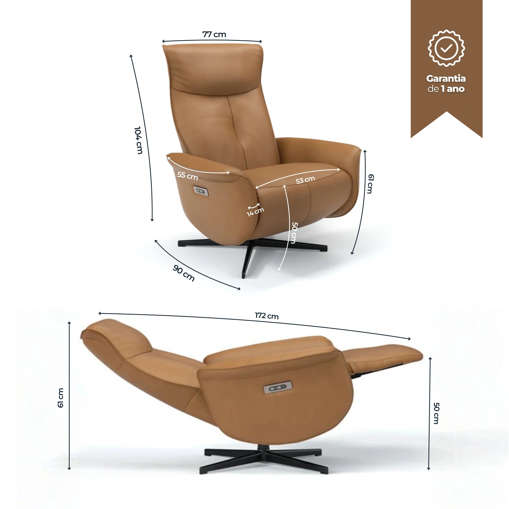 Poltrona Reclinável Levita Elétrica Damie