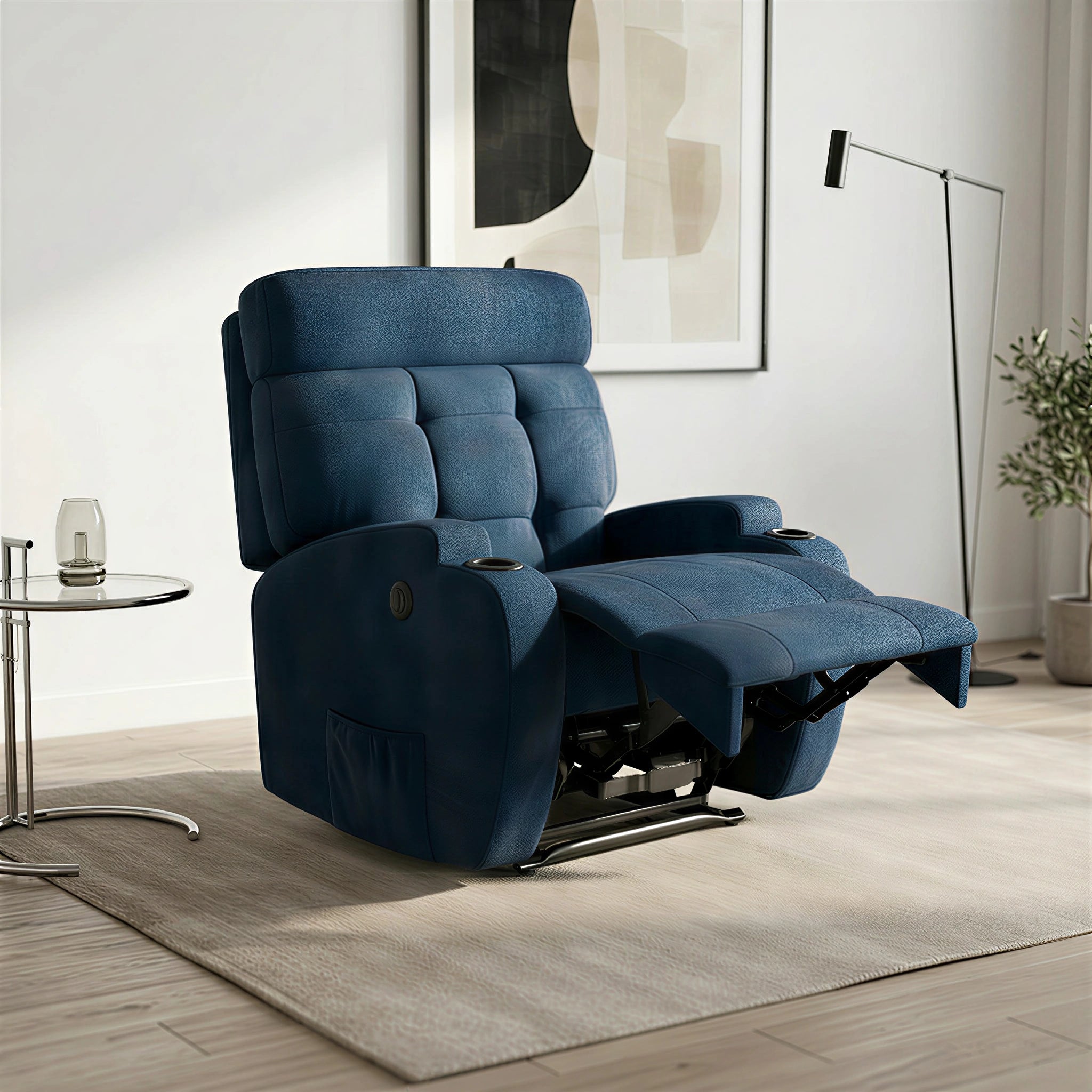 tecido bouclé azul denim