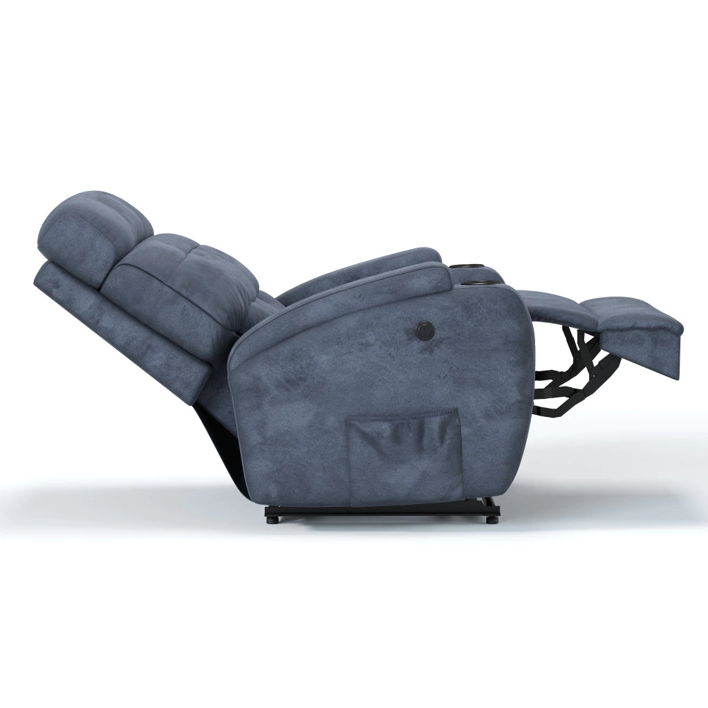 tecido suede azul denim