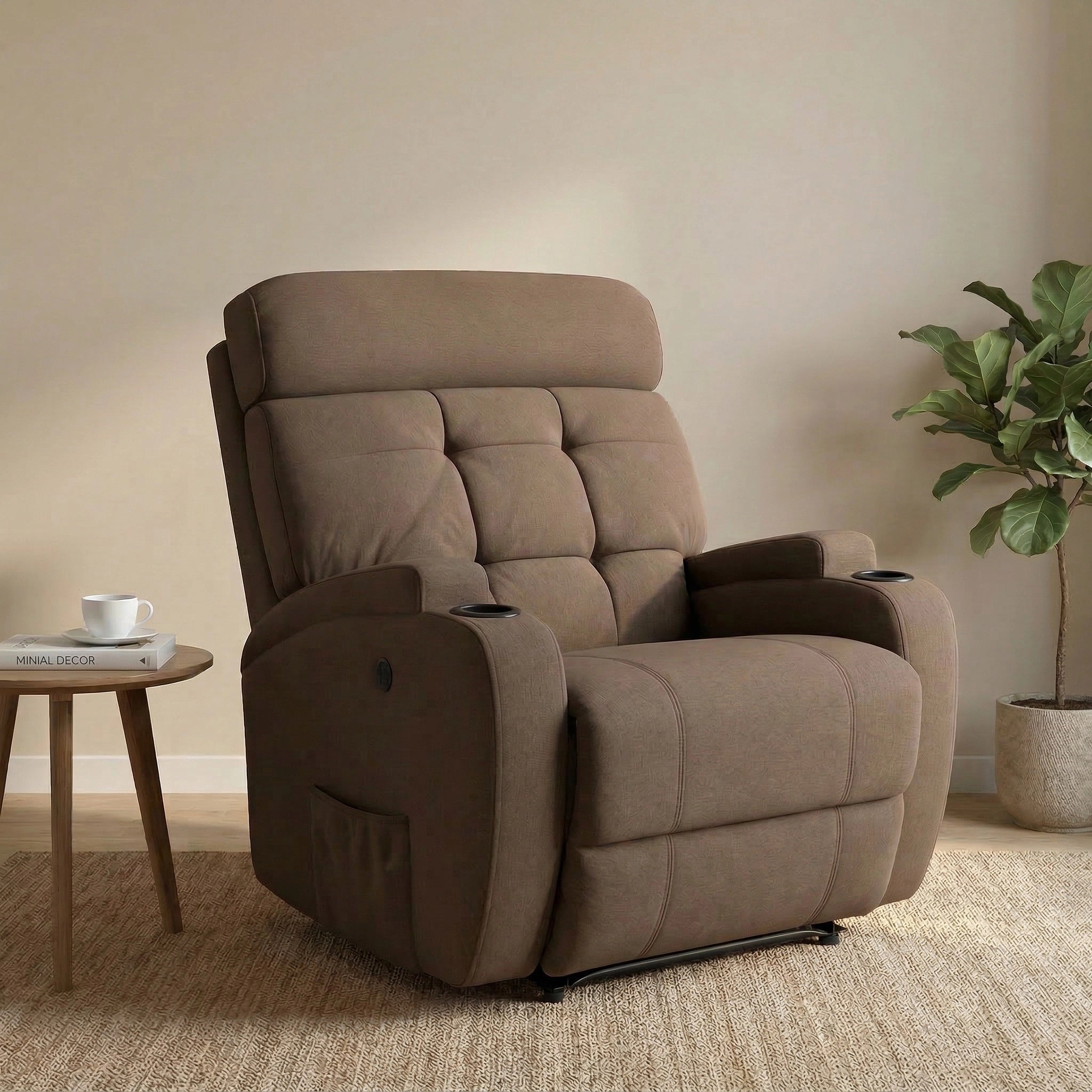 Poltrona Reclinável Elétrica Base Fixa Damie