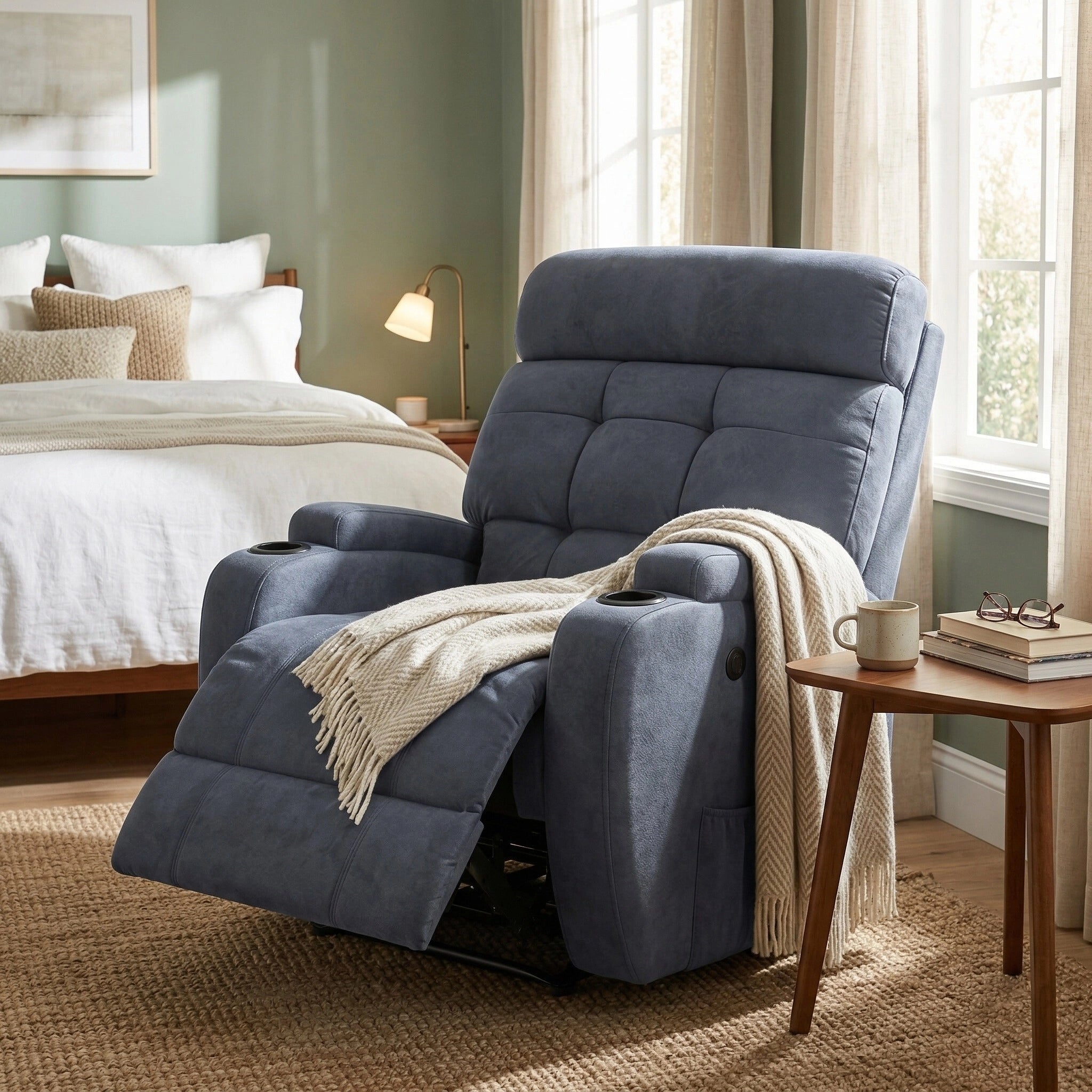 Poltrona Reclinável Elétrica Base Fixa Damie