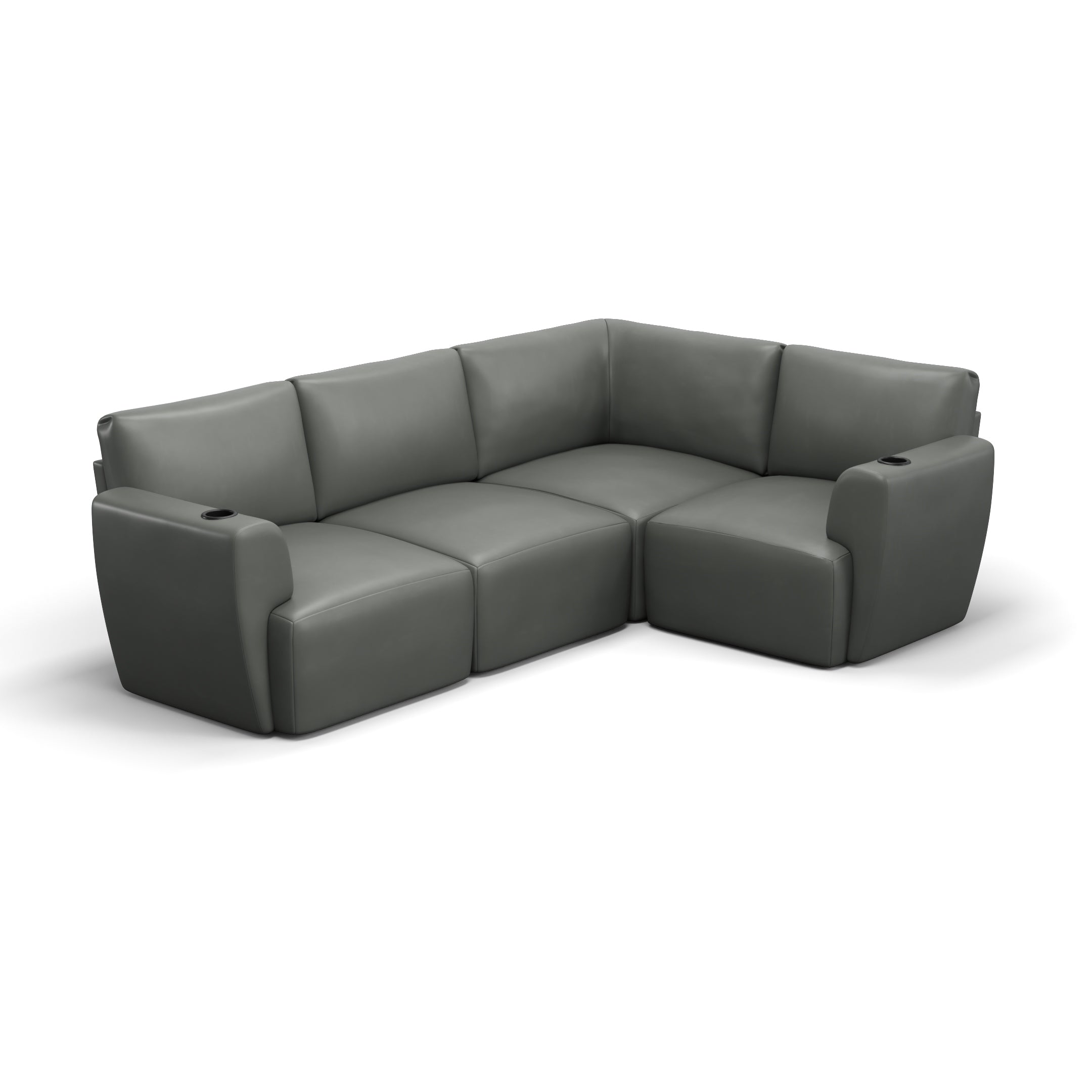 Sofá Damie Modular 4 Lugares em L + Apoio de Pé Grátis (Puff)
