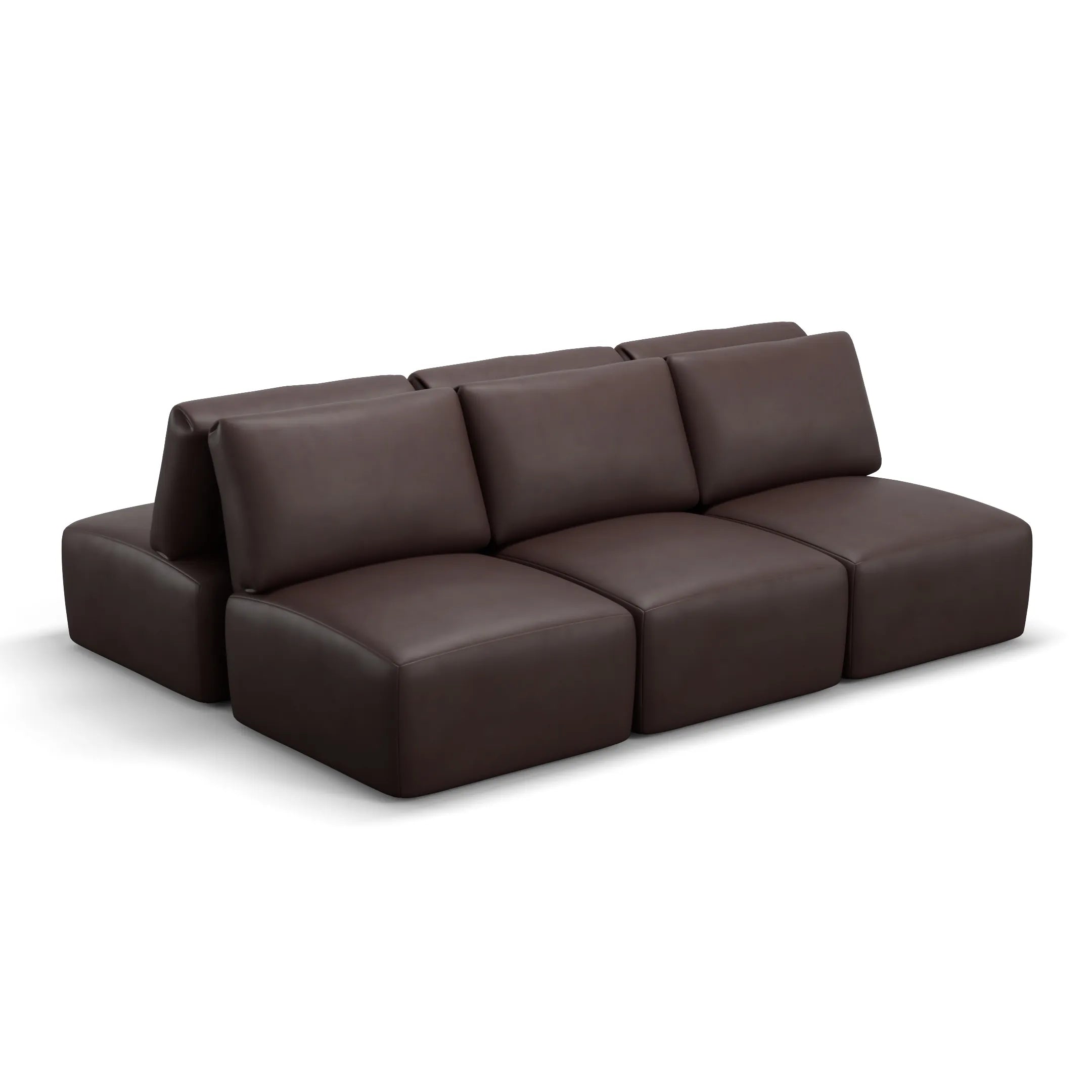 Sofá Damie Na Caixa Modular 6 Lugares em formato Ilha + Apoio de Pé Grátis (Puff)