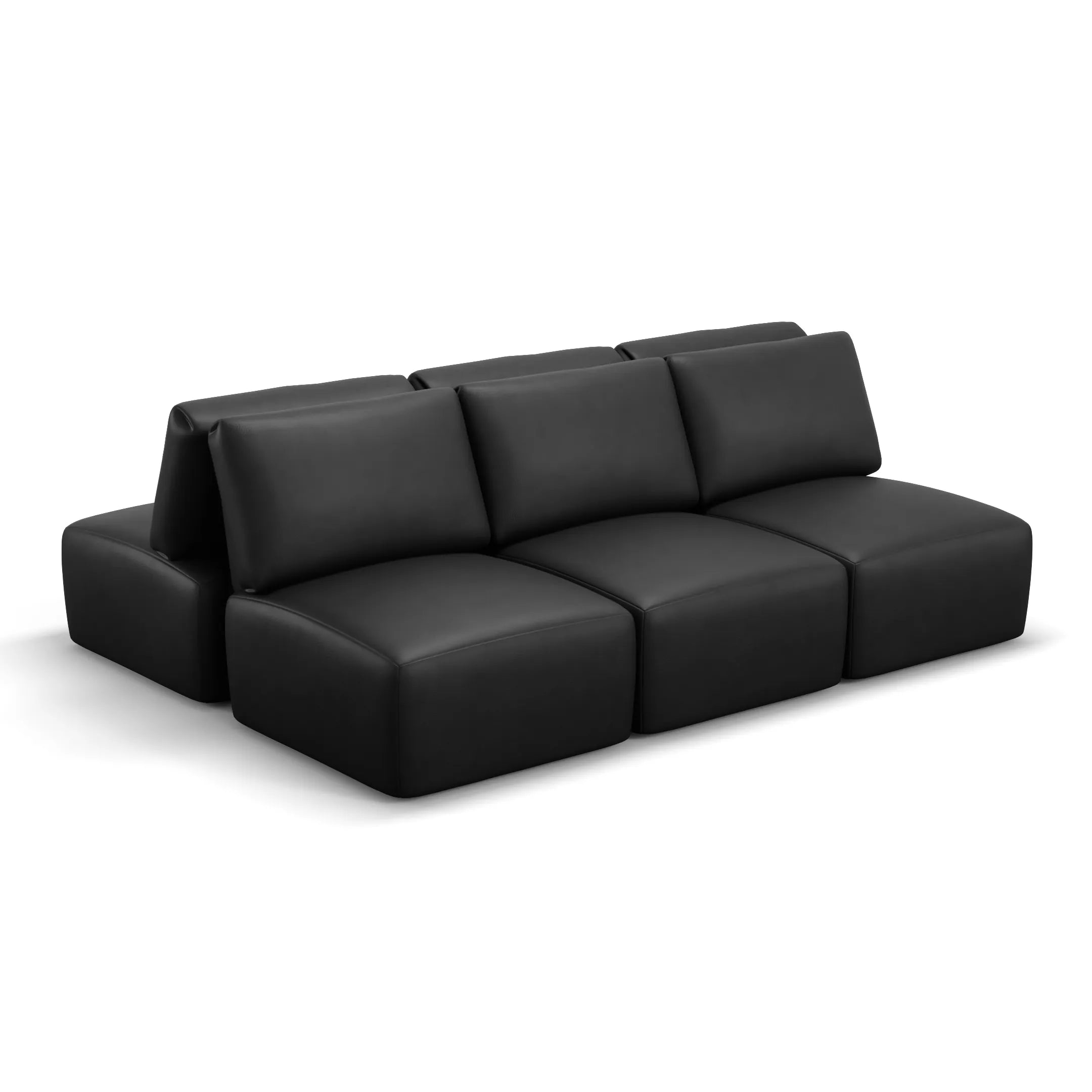 Sofá Damie Na Caixa Modular 6 Lugares em formato Ilha + Apoio de Pé Grátis (Puff)