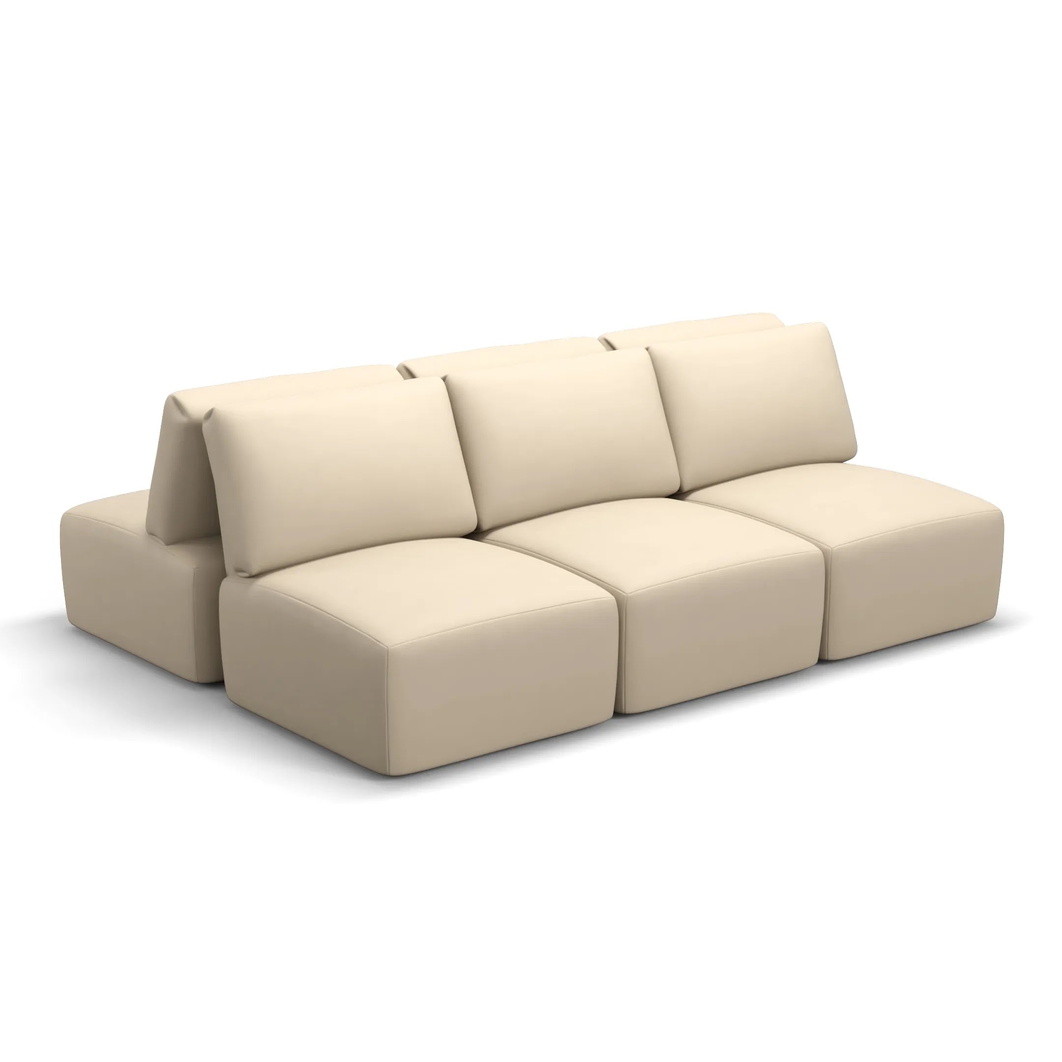 Sofá Damie Na Caixa Modular 6 Lugares em formato Ilha + Apoio de Pé Grátis (Puff)