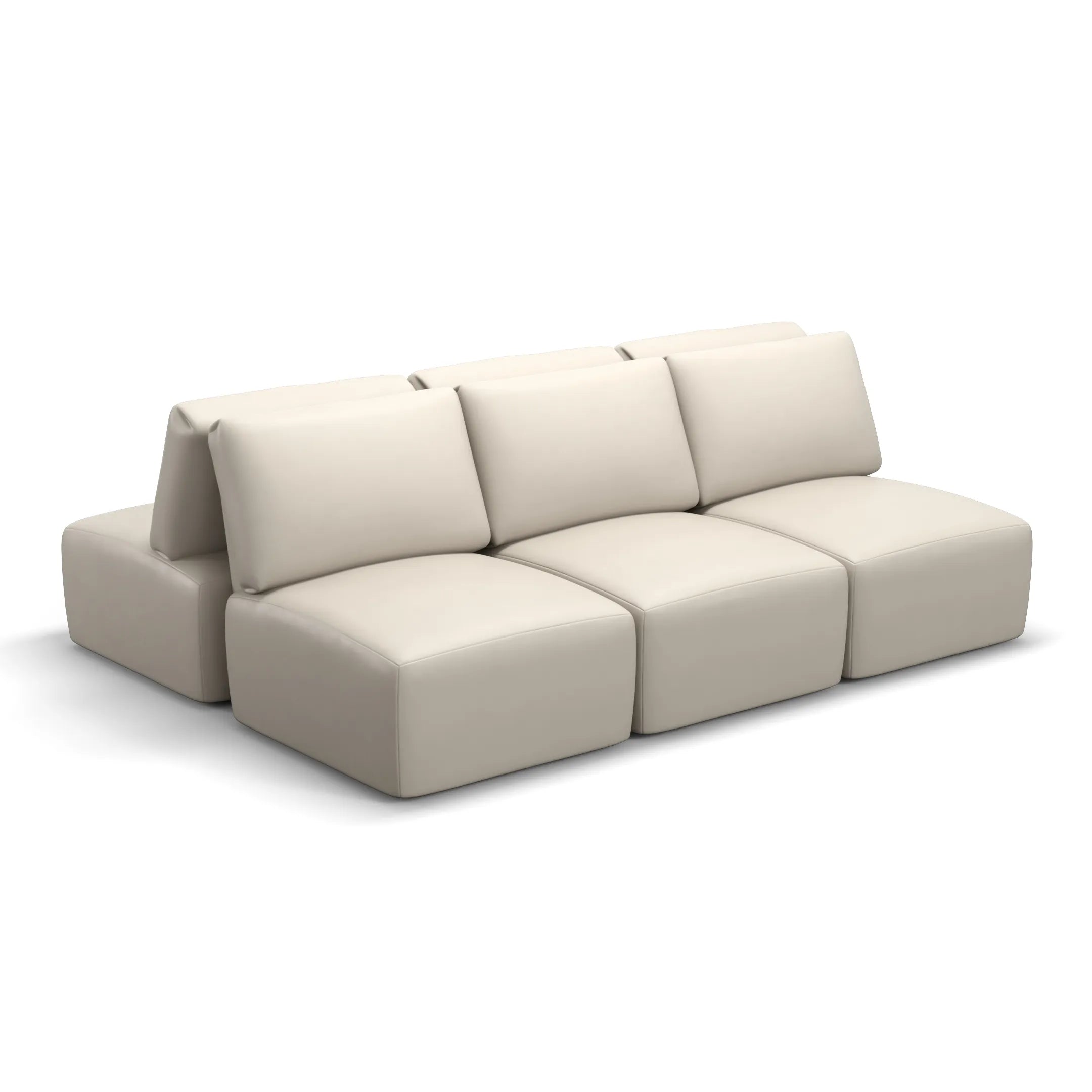 Sofá Damie Na Caixa Modular 6 Lugares em formato Ilha + Apoio de Pé Grátis (Puff)