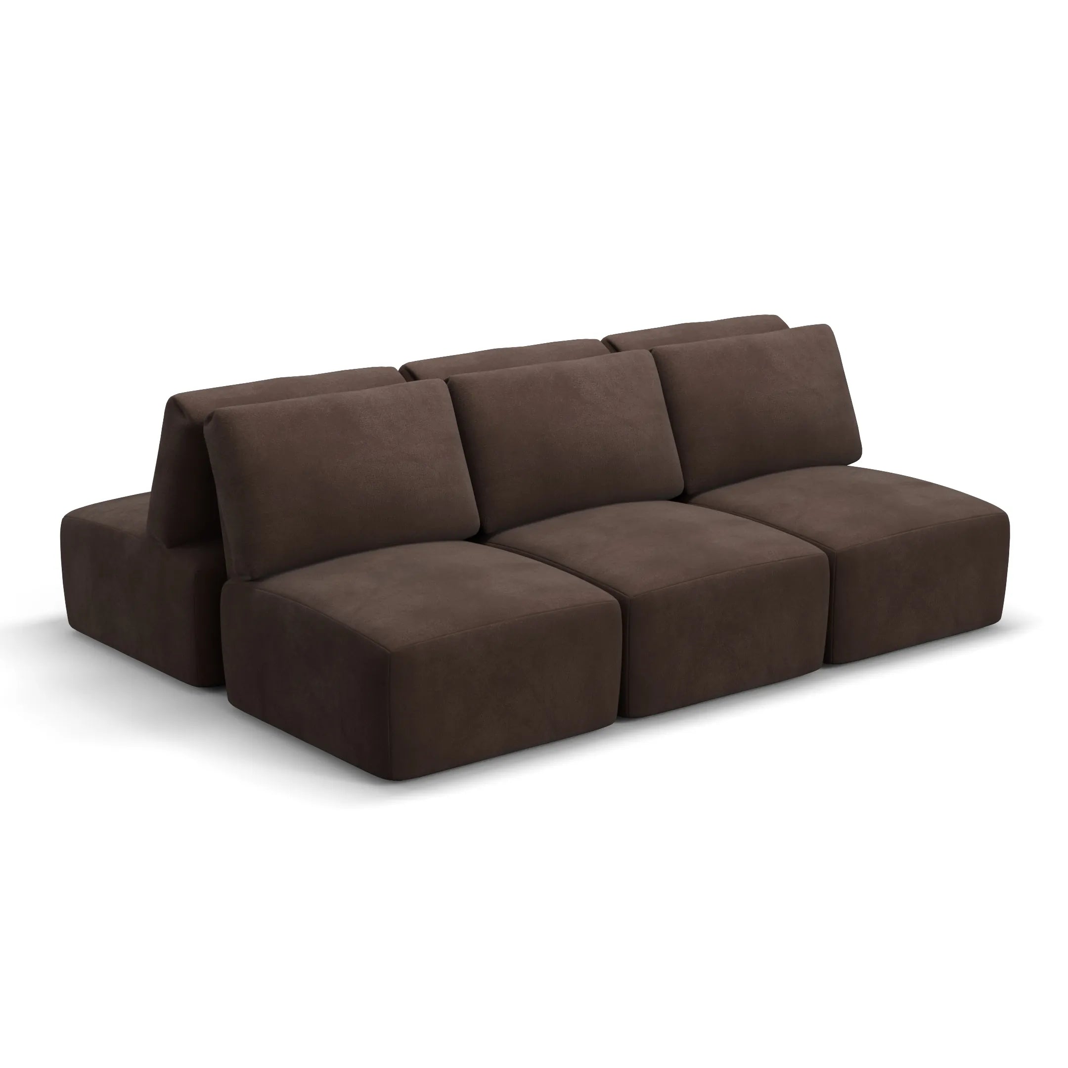 Sofá Damie Na Caixa Modular 6 Lugares em formato Ilha + Apoio de Pé Grátis (Puff)