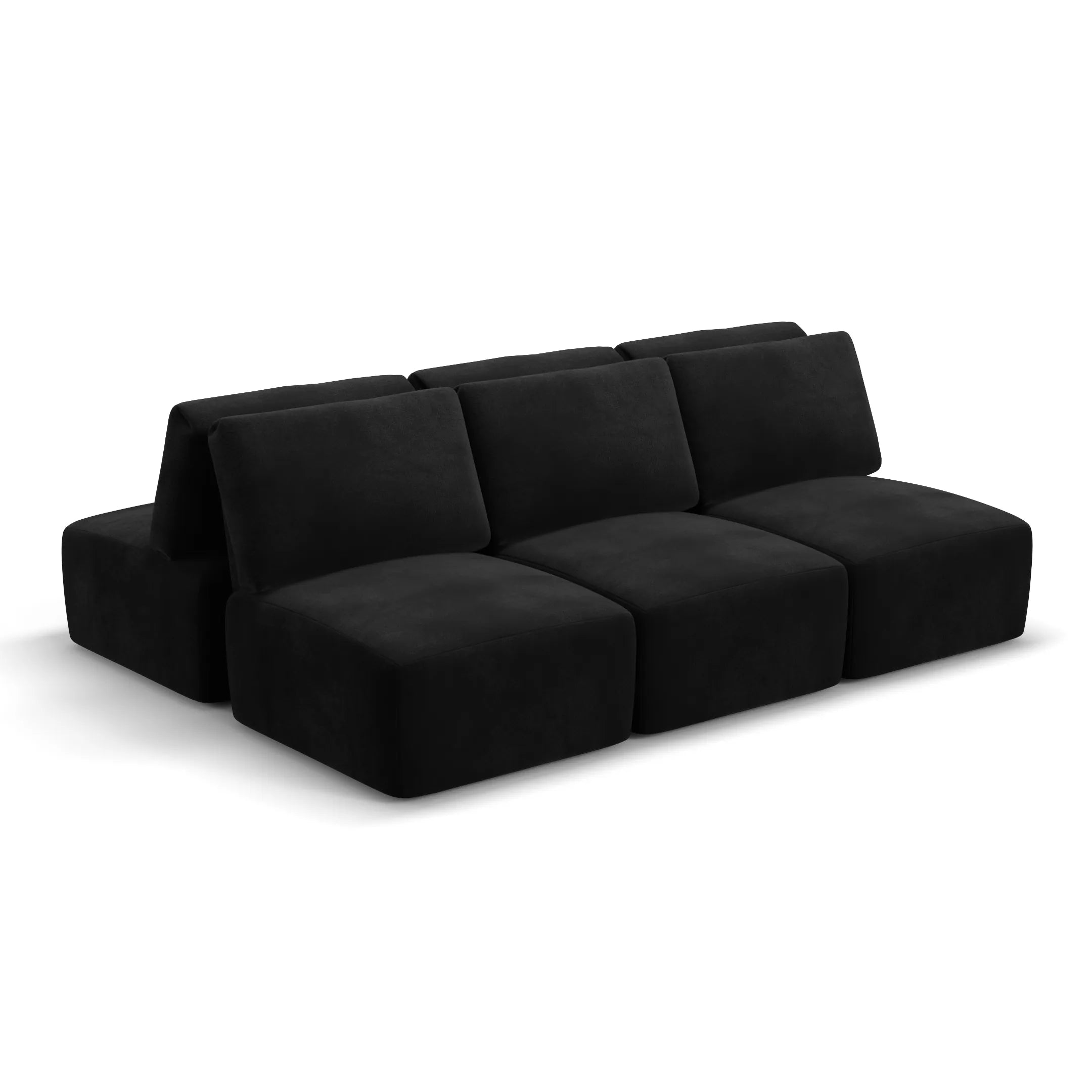 Sofá Damie Na Caixa Modular 6 Lugares em formato Ilha + Apoio de Pé Grátis (Puff)