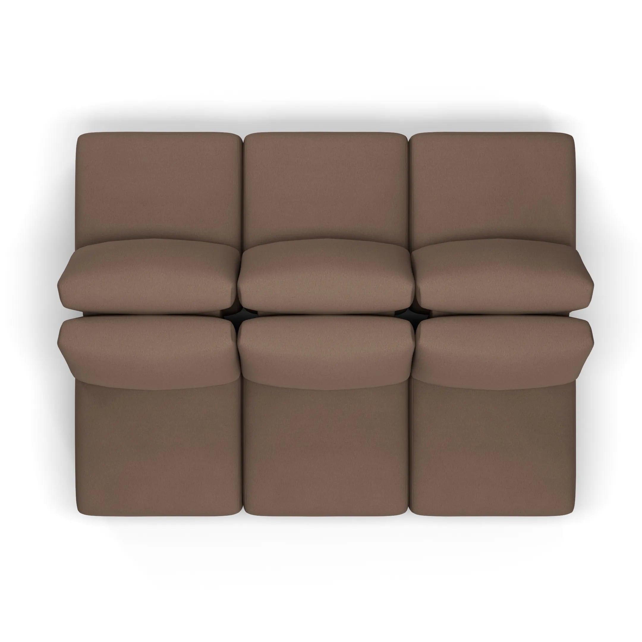 Sofá Damie Na Caixa Modular 6 Lugares em formato Ilha + Apoio de Pé Grátis (Puff)