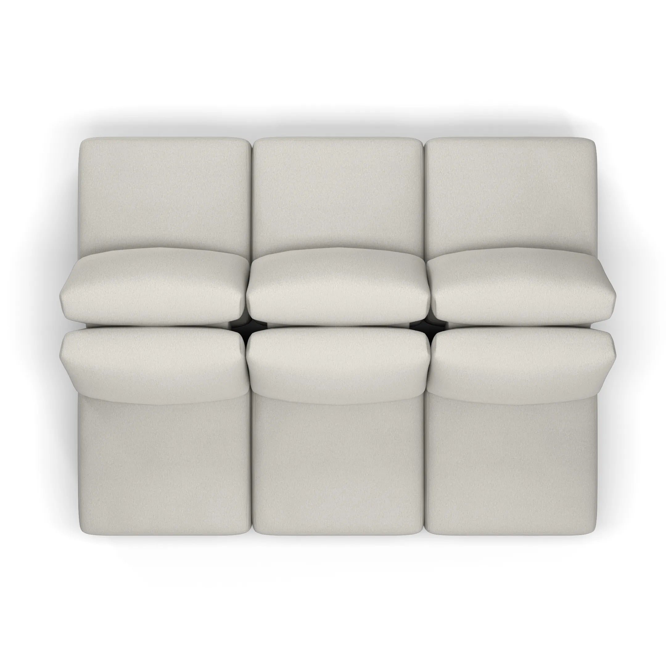 Sofá Damie Na Caixa Modular 6 Lugares em formato Ilha + Apoio de Pé Grátis (Puff)