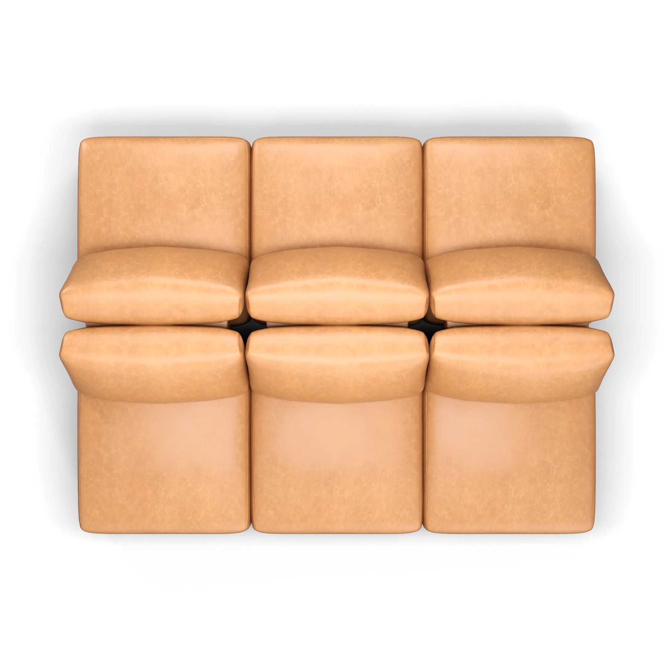 Sofá Damie Na Caixa Modular 6 Lugares em formato Ilha + Apoio de Pé Grátis (Puff)