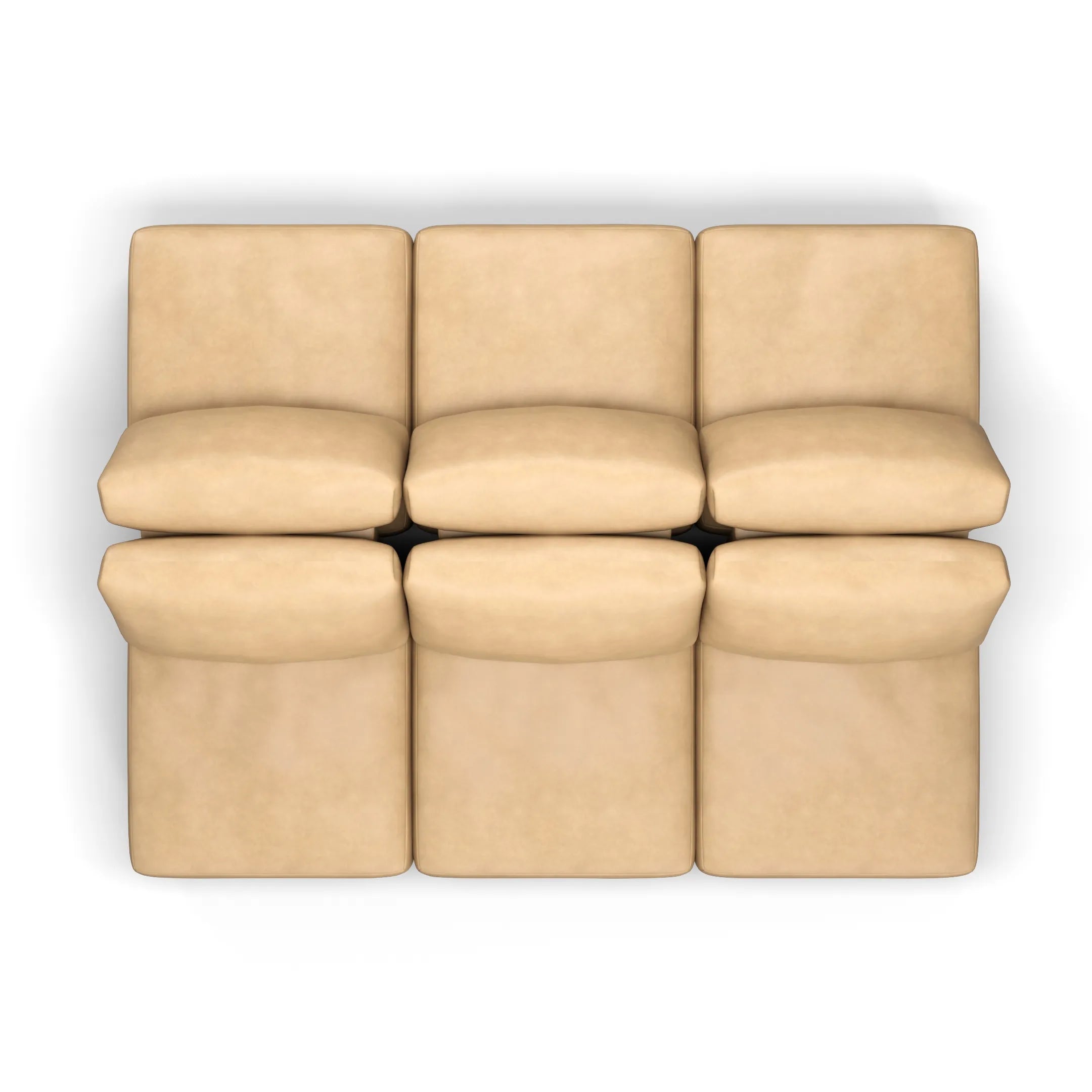 Sofá Damie Na Caixa Modular 6 Lugares em formato Ilha + Apoio de Pé Grátis (Puff)