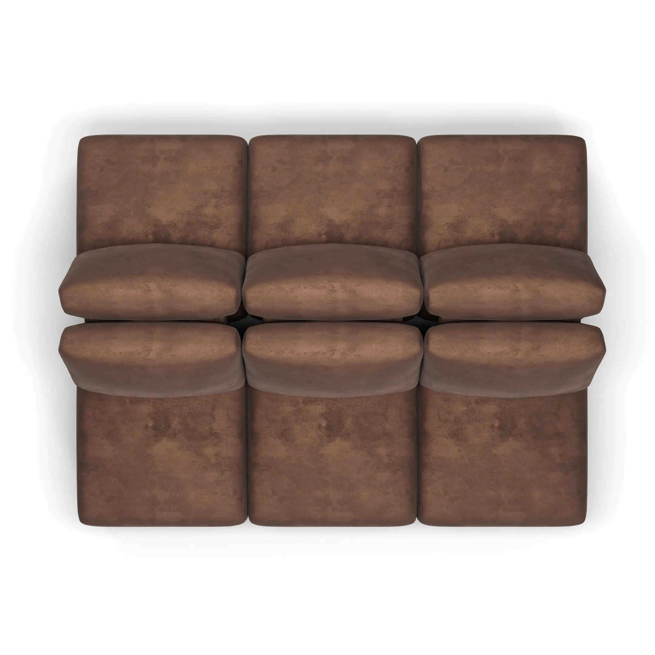 Sofá Damie Na Caixa Modular 6 Lugares em formato Ilha + Apoio de Pé Grátis (Puff)