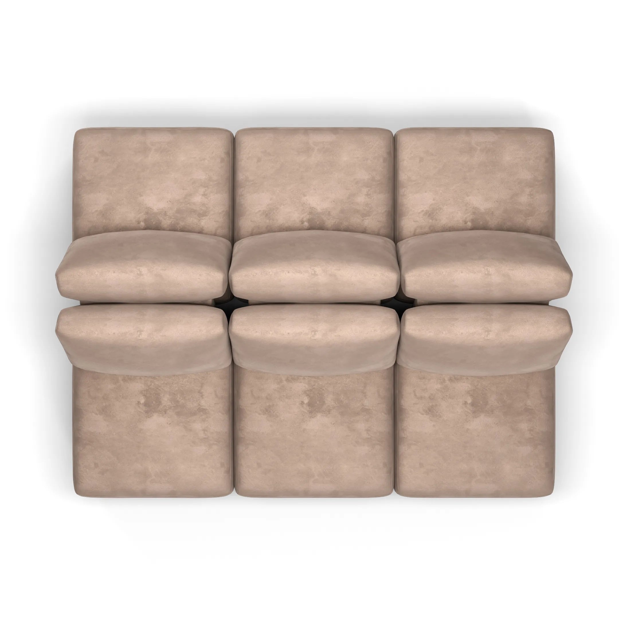 Sofá Damie Na Caixa Modular 6 Lugares em formato Ilha + Apoio de Pé Grátis (Puff)