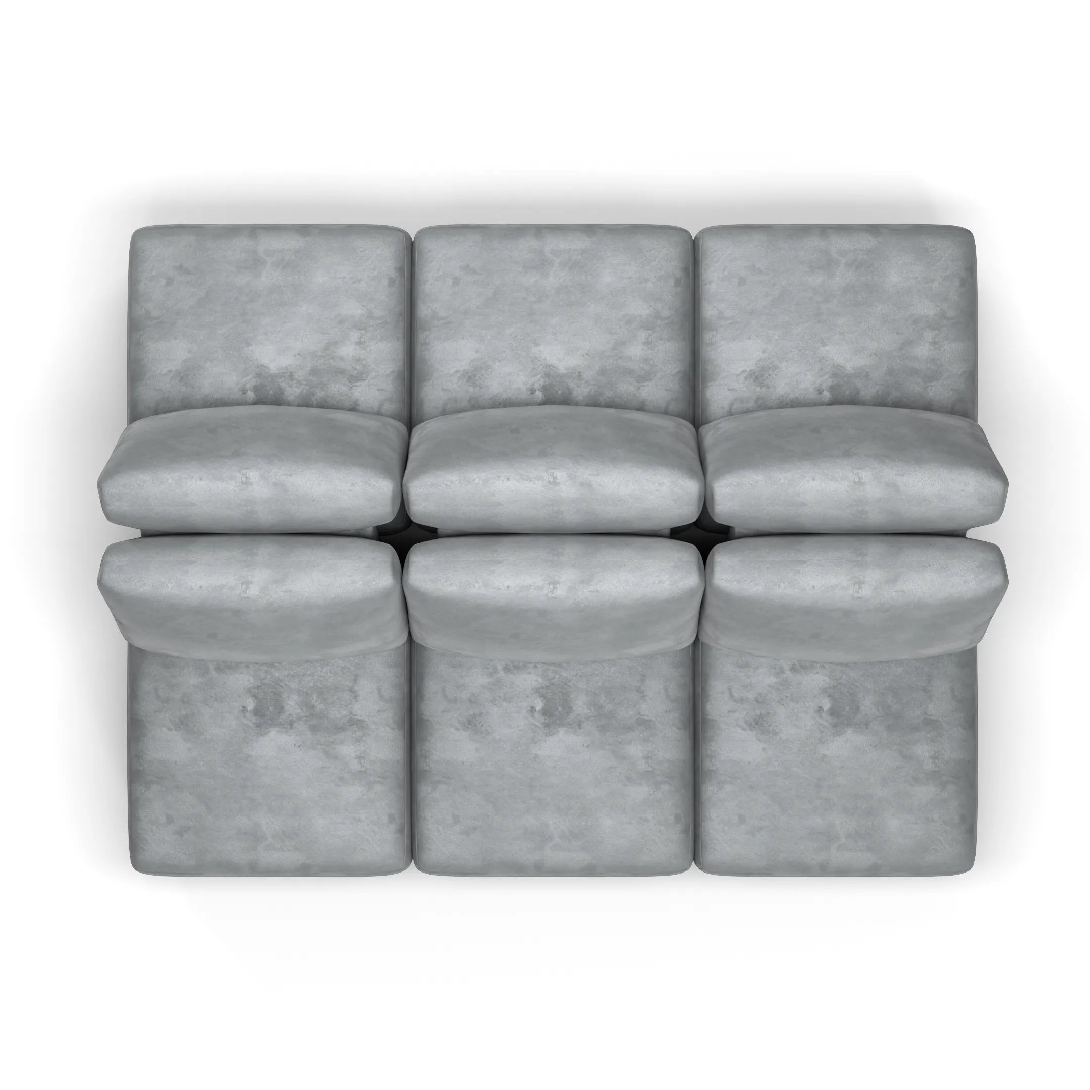 Sofá Damie Na Caixa Modular 6 Lugares em formato Ilha + Apoio de Pé Grátis (Puff)